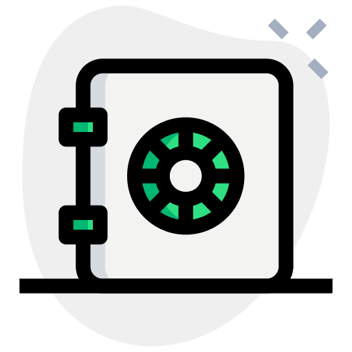 Safe bank business and finance professions and jobs icon