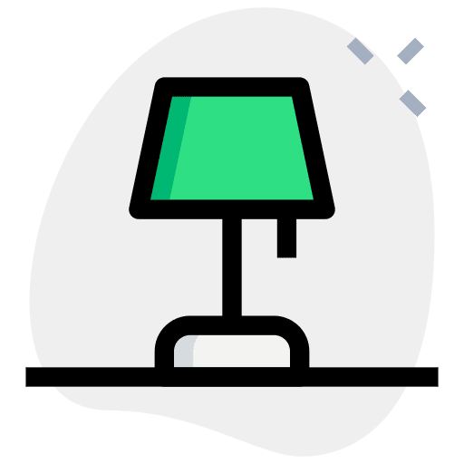 Table lamp illumination bulb professions and jobs icon