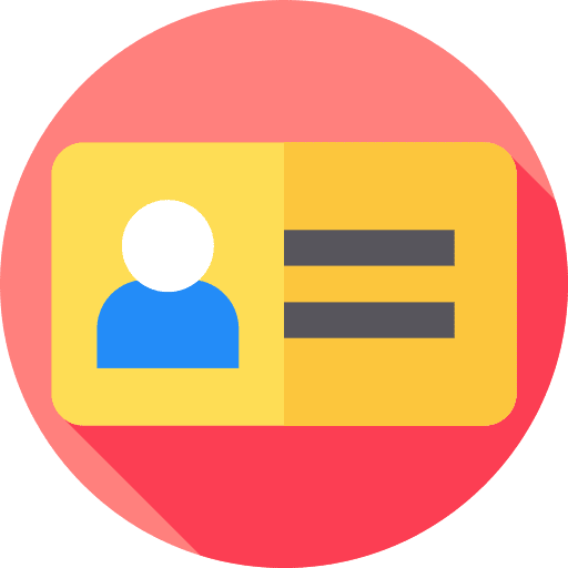 Id card about person admission identification icon Id card about person admission identification icon