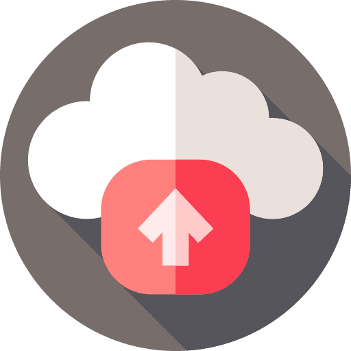 Upload interface multimedia data icon