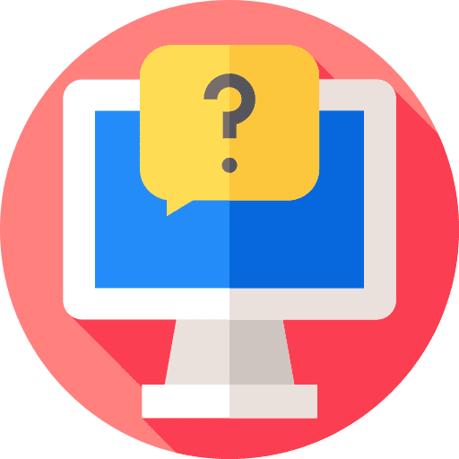Computer computer communications question icon Computer computer communications question icon