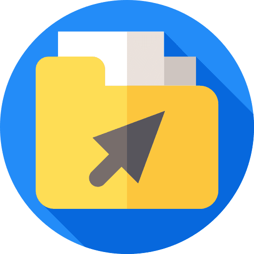 Folder files and folders work click icon Folder files and folders work click icon