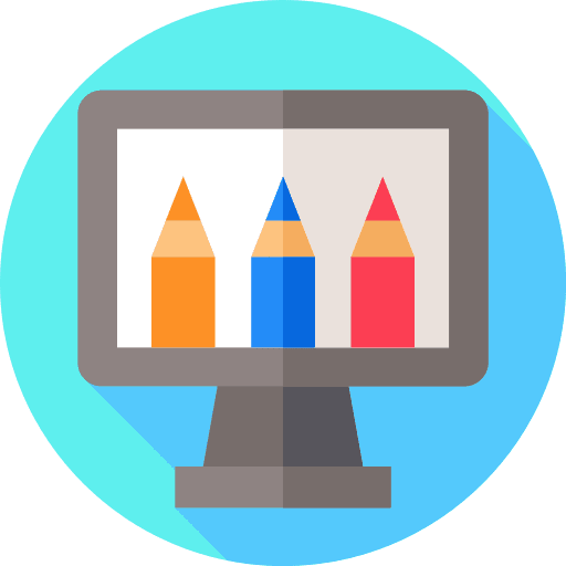 Online learning computer monitor electronics icon Online learning computer monitor electronics icon