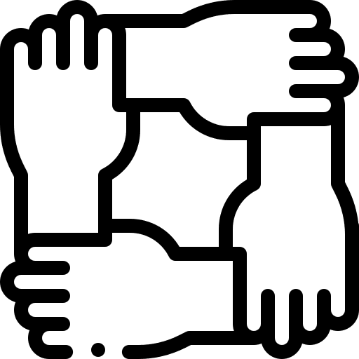 Community aid helping hand hands and gestures icon