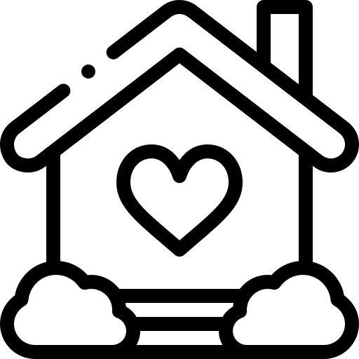 Home charity house shelter icon
