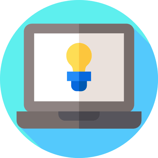 Idea computer idea online education icon Idea computer idea online education icon