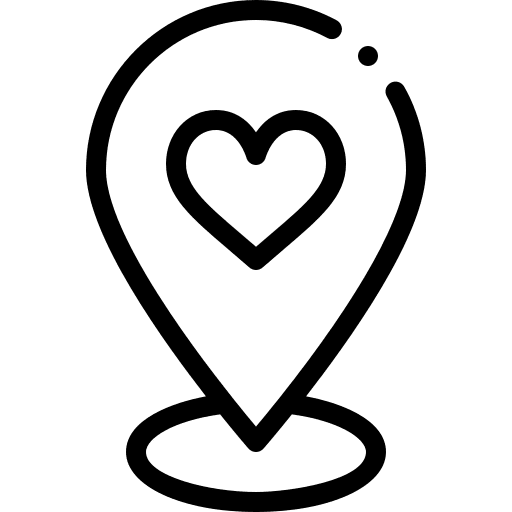 Placeholder heart love maps and location icon