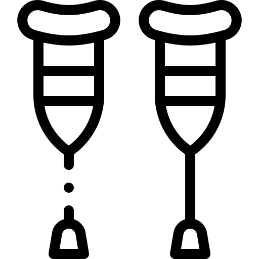 Crutches handicap healthcare and medical crutches icon Crutches handicap healthcare and medical crutches icon