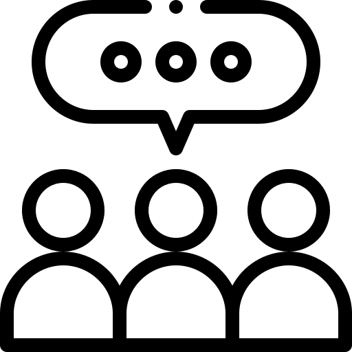 Talking chatting speech bubbles speaking icon