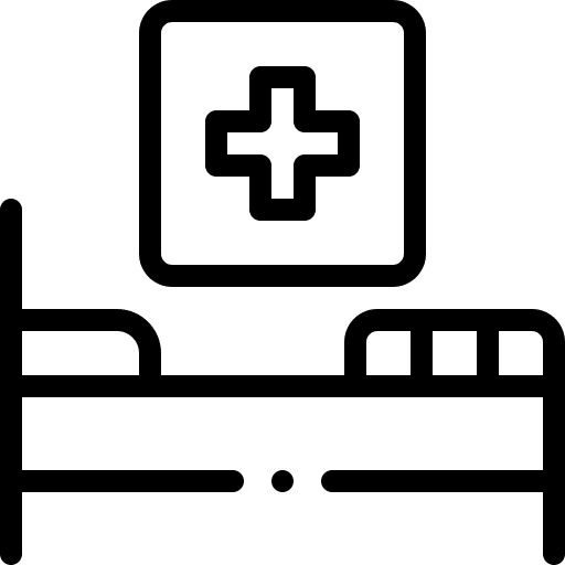 Hospital bed illness medical stretcher hospital bed icon Hospital bed illness medical stretcher hospital bed icon