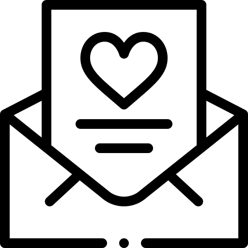 Letter love and romance message communications icon Letter love and romance message communications icon