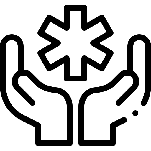 Medical protection medicine hand icon Medical protection medicine hand icon