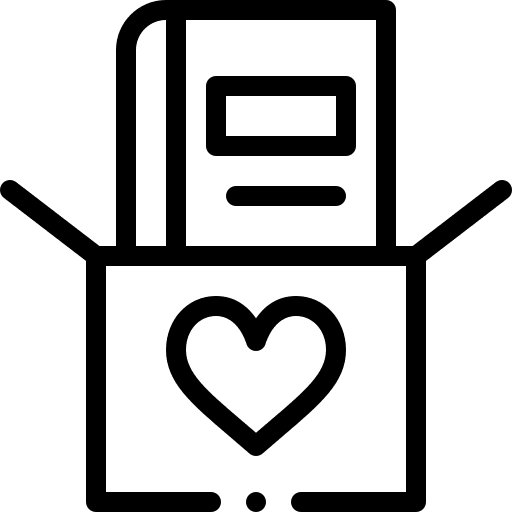 Book heart donation book icon Book heart donation book icon