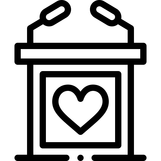 Speech love presentation heart icon Speech love presentation heart icon