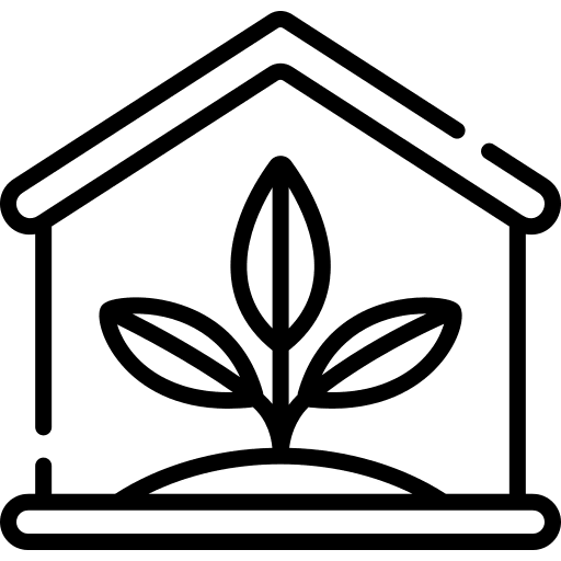 Greenhouse leaf gardening leaves icon