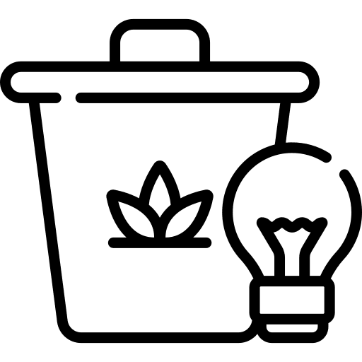 Energy waste ecology waste bin icon Energy waste ecology waste bin icon