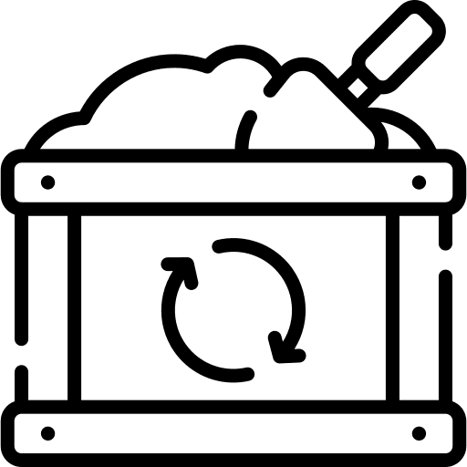 Fertilizer shovel box farming and gardening icon Fertilizer shovel box farming and gardening icon