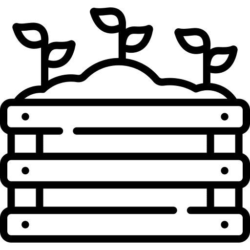 Growing plant farming and gardening agriculture crate icon Growing plant farming and gardening agriculture crate icon