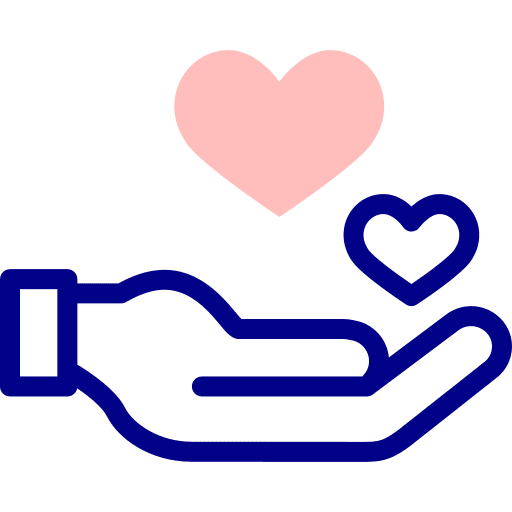 Hearts hands love and romance hand heart icon