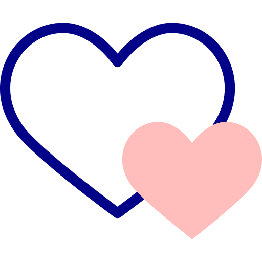 Hearts like ui love icon