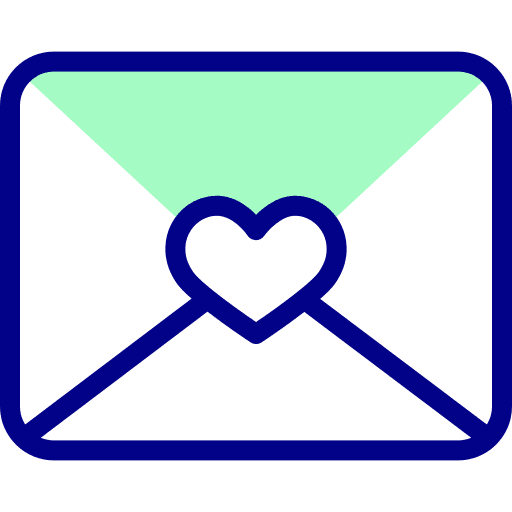 Envelope wedding invitation mail heart icon