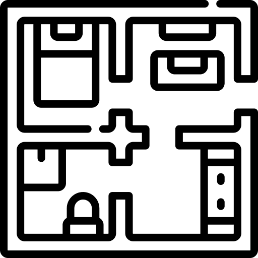 Plan blueprint house plan design icon