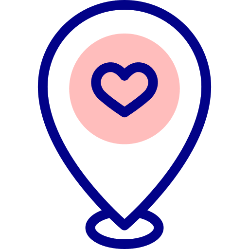 Wedding placeholder location maps and location icon