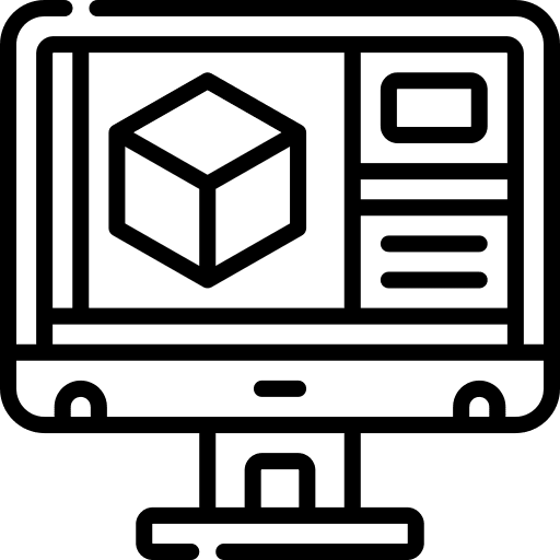 Computer modeling edit tools monitor icon Computer modeling edit tools monitor icon