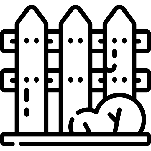 Fence property construction and tools farming and gardening icon