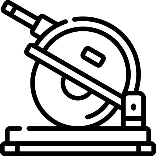 Saw machine industry saw machine construction and tools icon