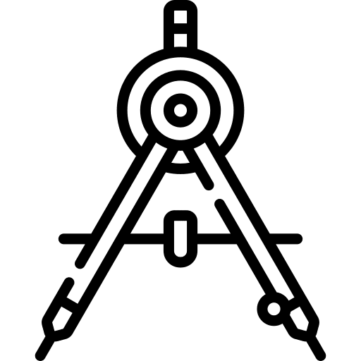 Drawing geometry compass measurement icon Drawing geometry compass measurement icon