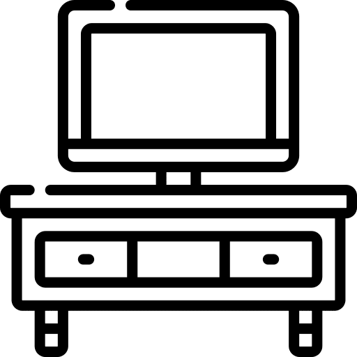 Television tv table electronics furniture and household icon Television tv table electronics furniture and household icon