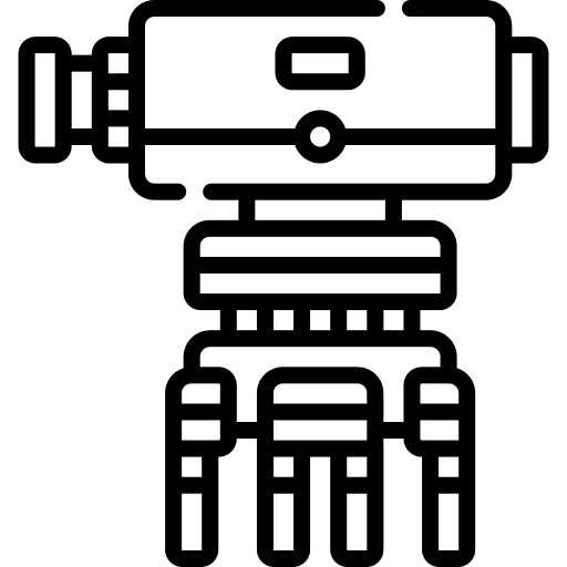 Theodolite industry technology engineering icon Theodolite industry technology engineering icon
