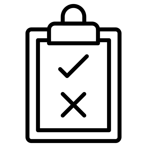 Clipboard wrong files and folders tasks icon