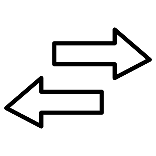 Data transfer arrow transfer arrows icon