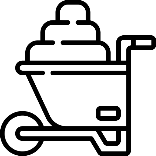 Wheelbarrow trolley construction and tools transportation icon Wheelbarrow trolley construction and tools transportation icon