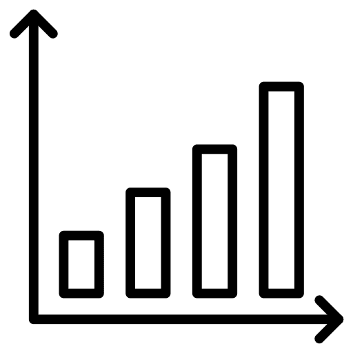 Bar graph graphic bar graph business and finance icon