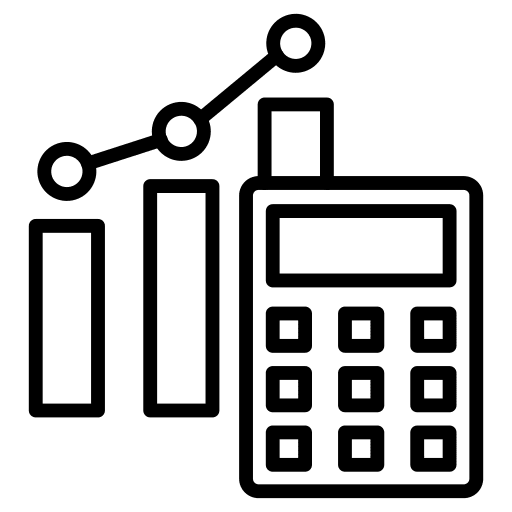 Income chart accounting business and finance growth icon