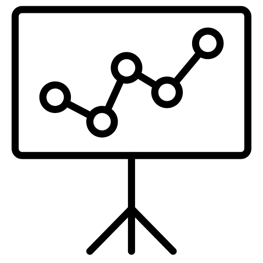 Line chart seo and web line chart graph icon