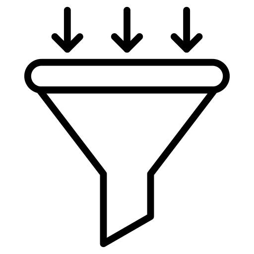 Funnel business and finance filter seo and web icon