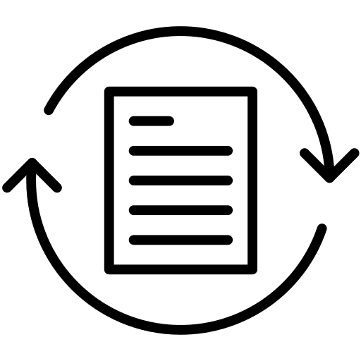 Paper files and folders data sheet icon