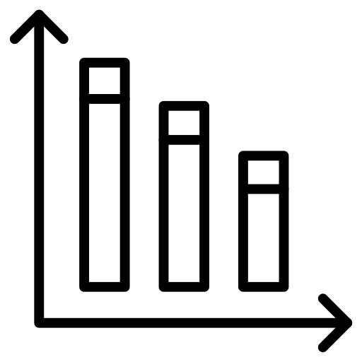 Bar graph graphic business and finance bar icon