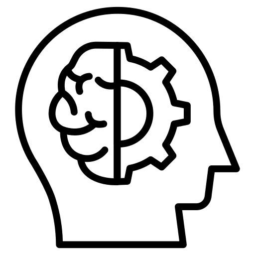 Mind intelligence think rational icon