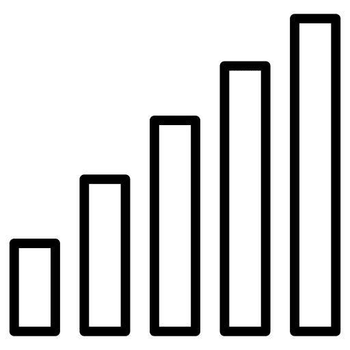 Signal line bars business and finance bars icon