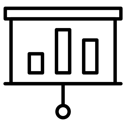 Whiteboard graph whiteboard bar icon