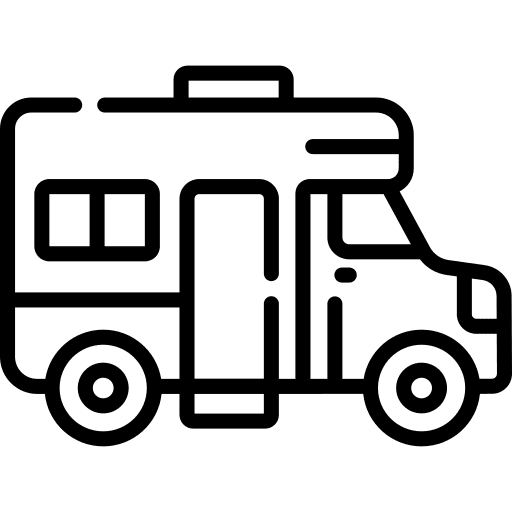 Caravan vacation trailer holidays icon