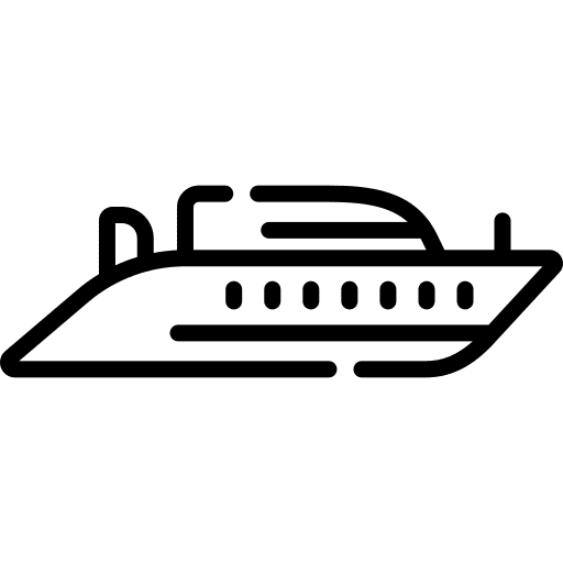 Ferry boat yacht ship cruise icon