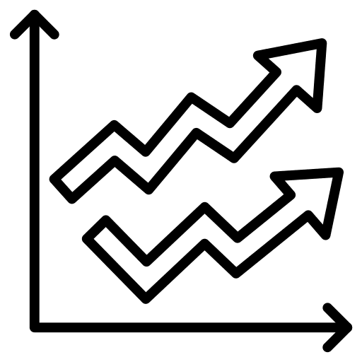 Graph graph arrow business and finance icon