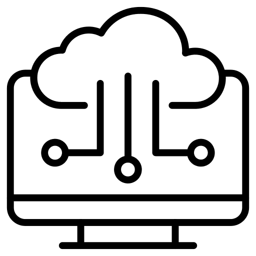 Monitor screen monitor computer cloud computing icon