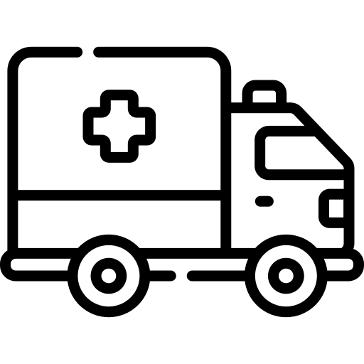 Ambulance transportation emergency automobile icon Ambulance transportation emergency automobile icon